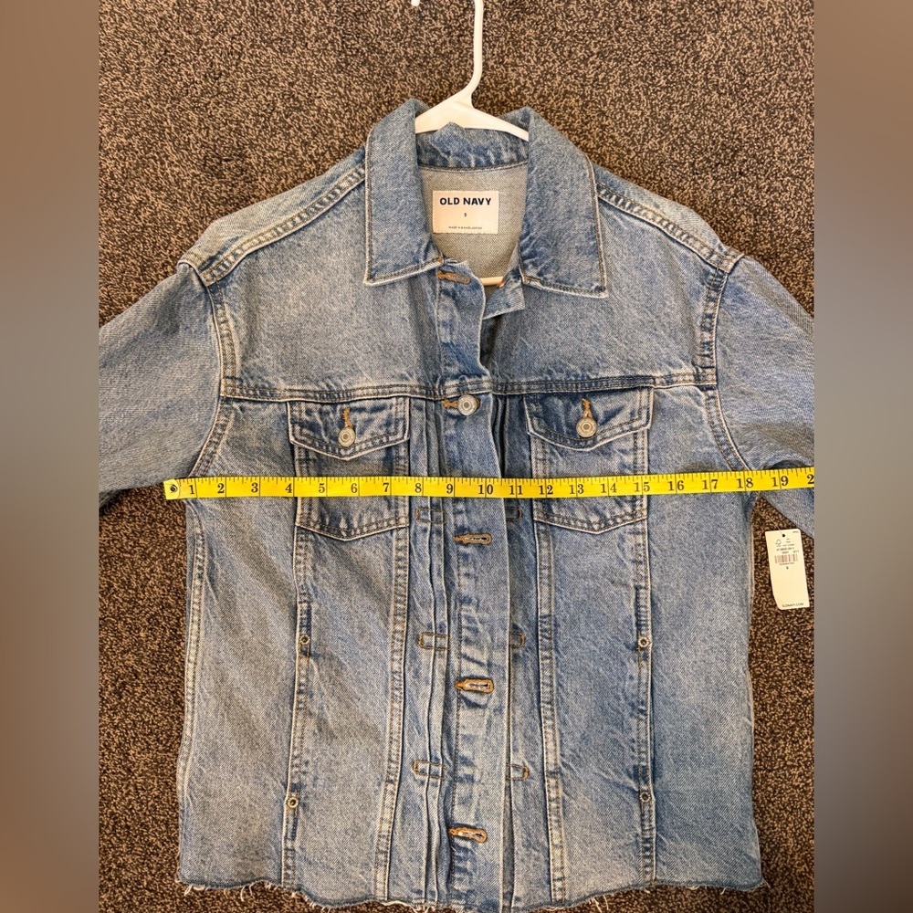 NWTS Old Navy Women's Light Blue Jean Jacket Classic Button Up Size Small - Picture 8 of 13